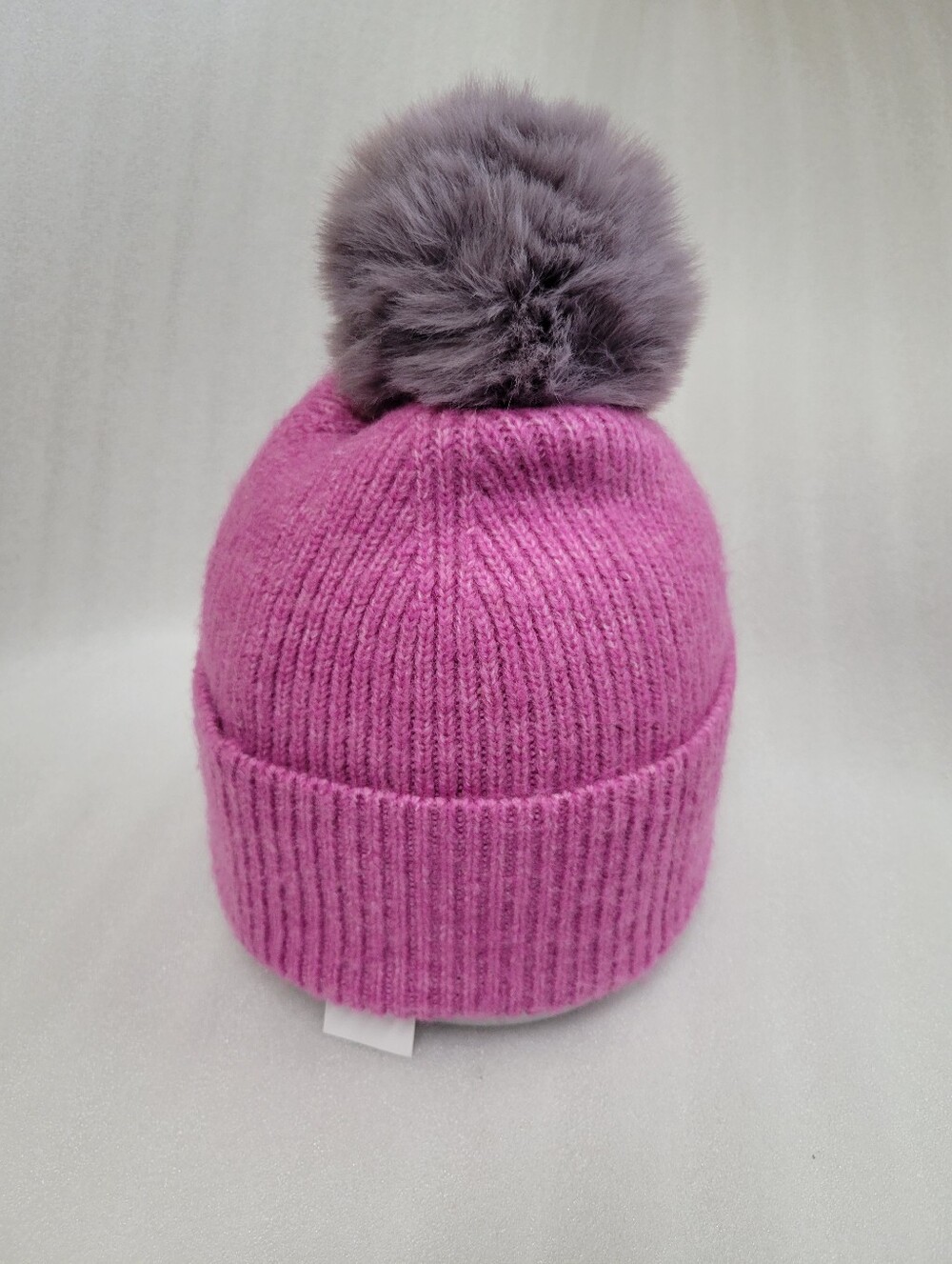 NWT Pom Pom Beanie: Soft Heather Pink Orchid Lavender